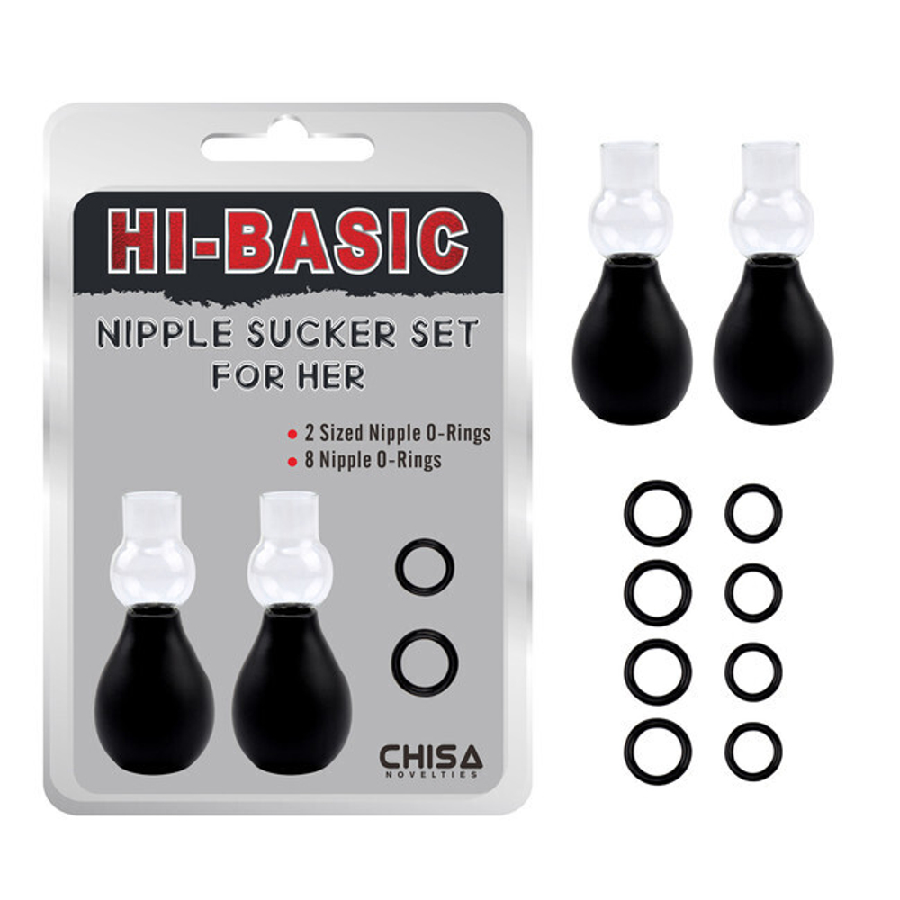 Помпы для сосков Nipple Sucker Set for Her (Цвет: черный)