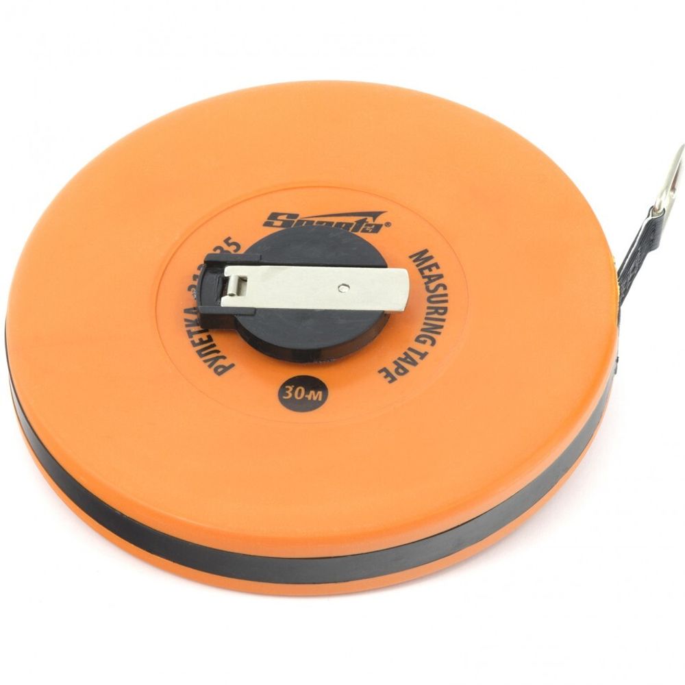 312235 Рулетка геодезическая, 30 м х 12,5 мм, лента ПВХ, закрытый круглый корпус Sparta