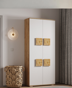 Шкаф 2-х створчатый Тиволи ШК-01 крафт/белый