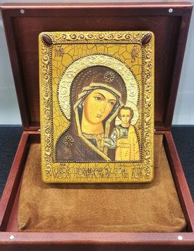 Икона Казанской Божией Матери 15х20