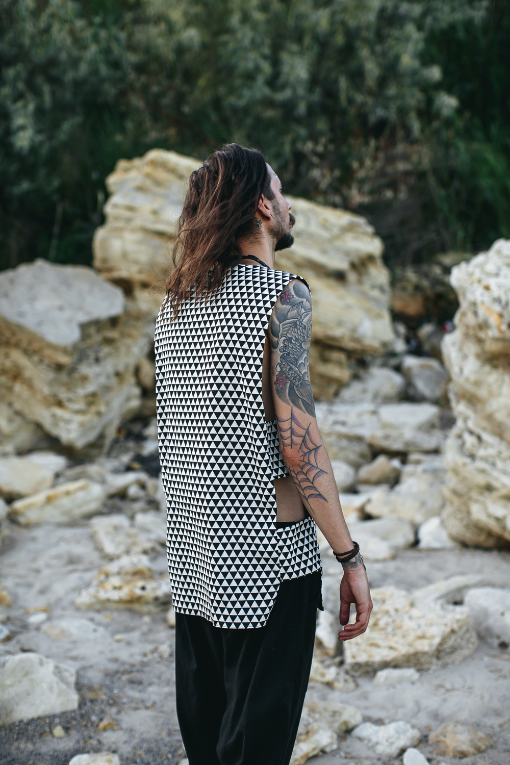 Мужская безрукавка-жилет Монохром