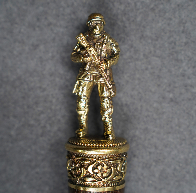 Подарочный набор шампуров "Спецназ", рукояти черный мореный граб