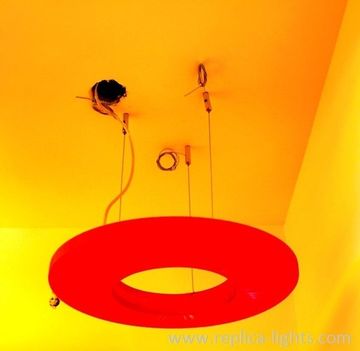 replica IRIS round pendant by Dix heures dix ( red +40 cm )