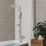 Душевой гарнитур Milardo ILSSB3FM76 "Ideal Spa" 819-1139мм, Тропич. душ,лейка д/душа, мыльница,ХРОМ