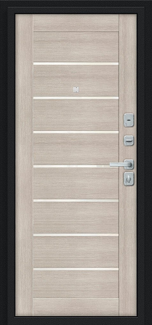 Техно/BChrome Букле черное/Cappuccino Melinga 205*96 правое