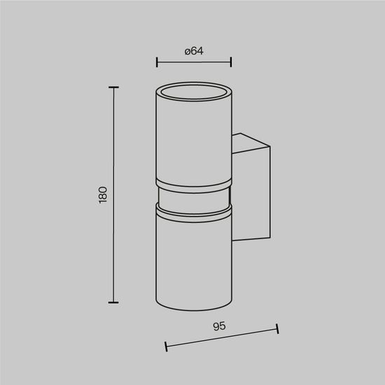 Настенный светильник (бра) Outdoor O582WL-02BS