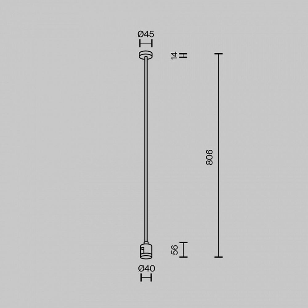Основание на штанге Maytoni Accessories for tracks Flarity TRA159C-IPCL1-B