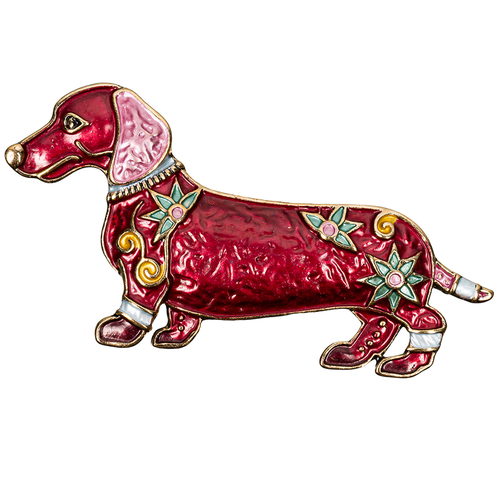 Брошь Shadore Такса XZ0711.9 R/G