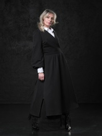 Платье на запах / черный