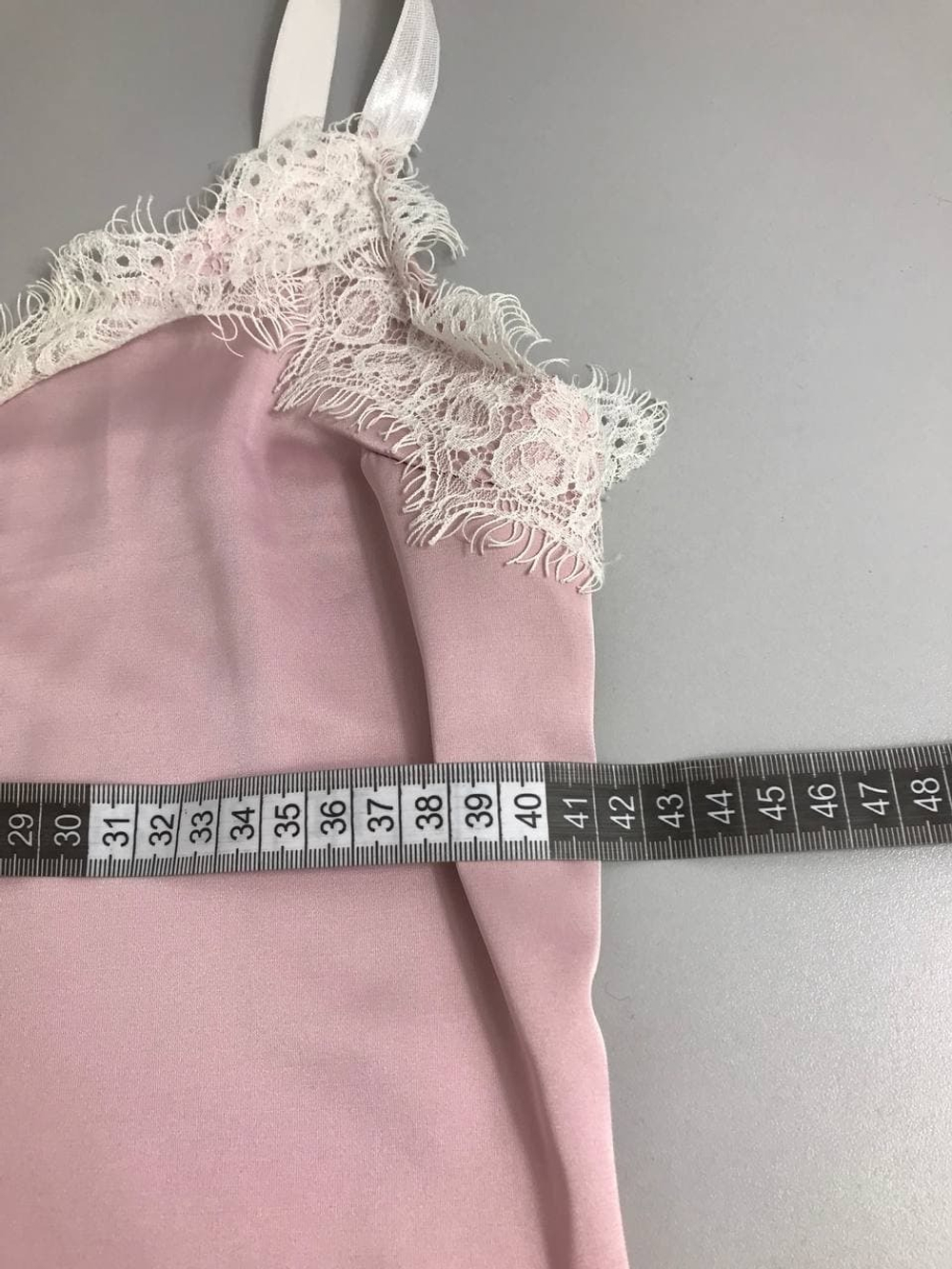 Топ атласный с кружевом 42 размер