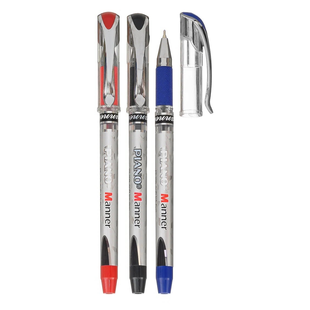 Ручка шариковая, масляная, Piano, 3 цвета чернил, 50 шт