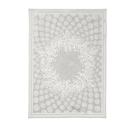 Полотенце кухонное LEONA 50 х 70 серо-голубой 50% лен 50% хлопок жаккард Leitner 50 x 70