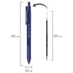 Ручка шариковая масляная автоматическая BRAUBERG "Trios", СИНЯЯ, корпус синий, узел 0,7 мм, линия письма 0,35 мм, 142822