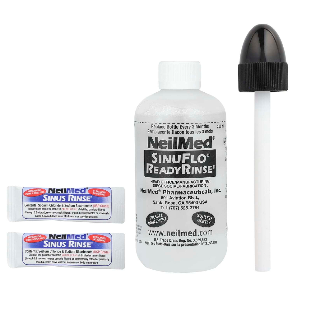 NeilMed, SinuFlo ReadyRinse, смесь для промывания носа, набор из 2 предметов