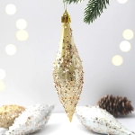 Набор украшений SHINE «Shining icicles» 14,5х4 см (4 шт.), light champagne/silver