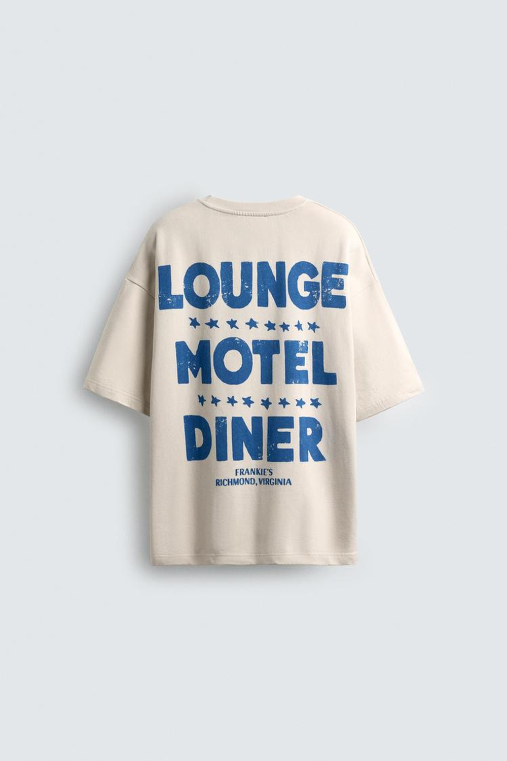 ZARA ТОЛСТОВКА СТИРАНАЯ С ГРАФИЧЕСКИМ ПРИНТОМ, ЦВЕТ СЛОНОВОЙ КОСТИ