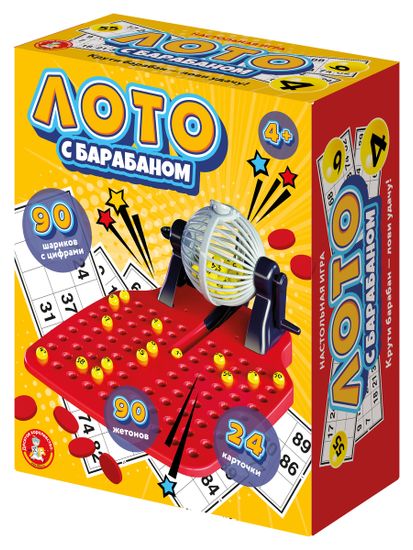 Игра настольная "Лото" с барабаном
