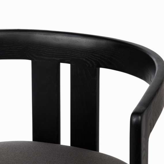 Стул Irma черный с серой обивкой