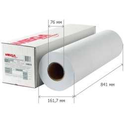 Бумага широкоформатная Комус (ProMega engineer Bright white) 80 г/кв.м, длина 150 м, ширина 841 мм, диаметр втулки 76 мм