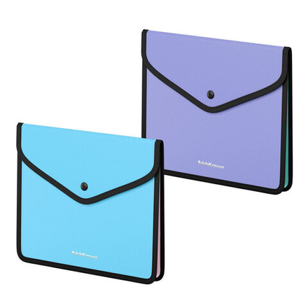 Папка д/тетрад. А5 (255*210*45) 1отд.на кнопке  Diagonal Pastel с текстильн.вставкой, ассорти