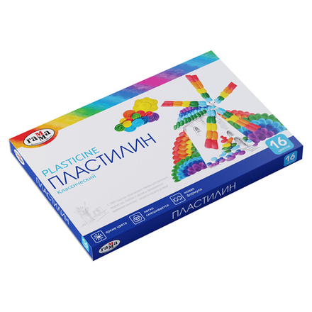 Пластилин Гамма "Классический", 16 цв, 32 гр
