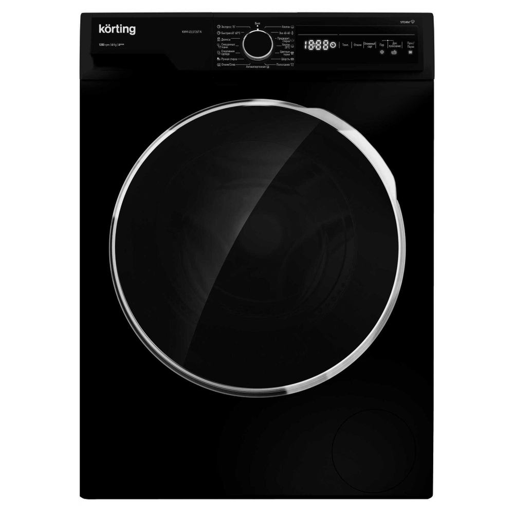 Узкая стиральная машина с паром Korting KWM 42LS1267 B фото 3