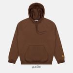  Толстовка мужская Carhartt WIP Hooded Chase Sweatshirt артикул:I033661_chocolate - купить в магазине Дайс
