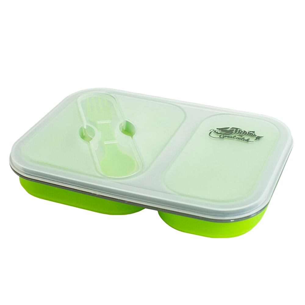 Силиконовый контейнер 2-отсека с ловилкой Tramp TRC-090 900мл -