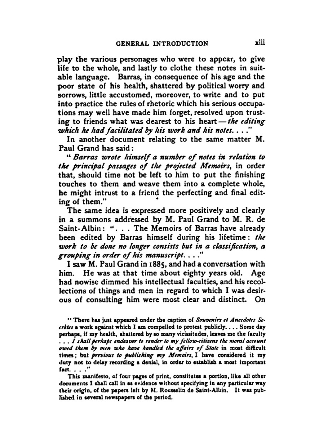 Memoirs of Barras, Member of the Directorate. Volume 1 | G. Duruy