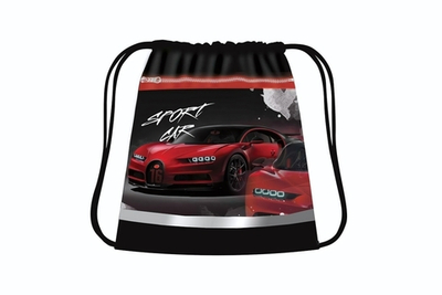 Сумка д/сменной обуви, ткань, с карманом, светоотр. полоса "Красная тачка" (Пчелка)