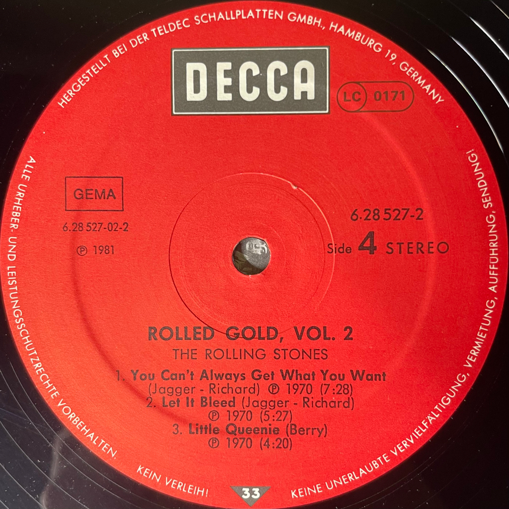 The Rolling Stones ‎– Rolled Gold, Vol. 2 - The Best Of The Rolling Stones 2LP (Германия 1981г.)