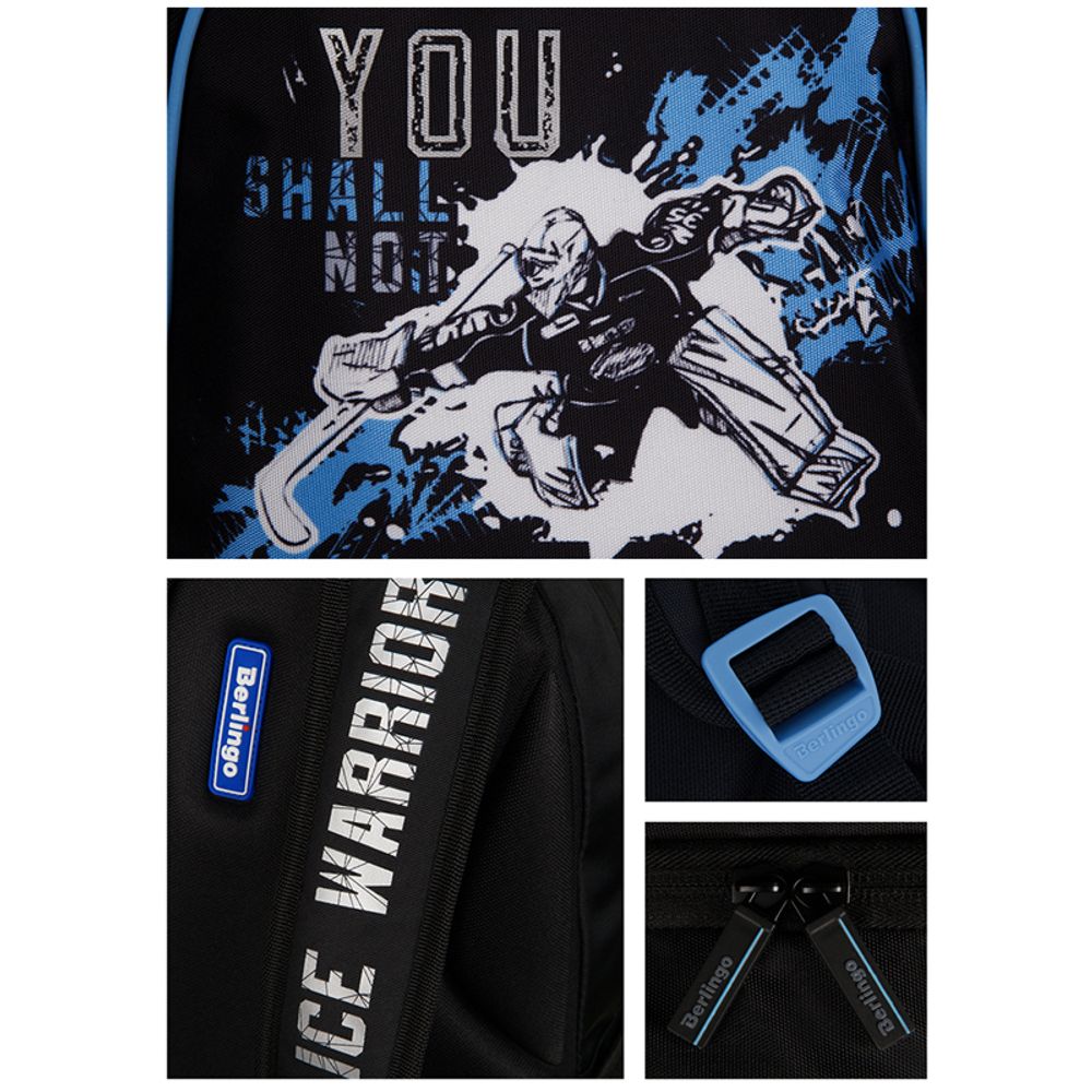 Рюкзак Berlingo Bliss "Hockey team" 40*29*19см, 3 отделения, 2 кармана, анатомическая ЭВА спинка