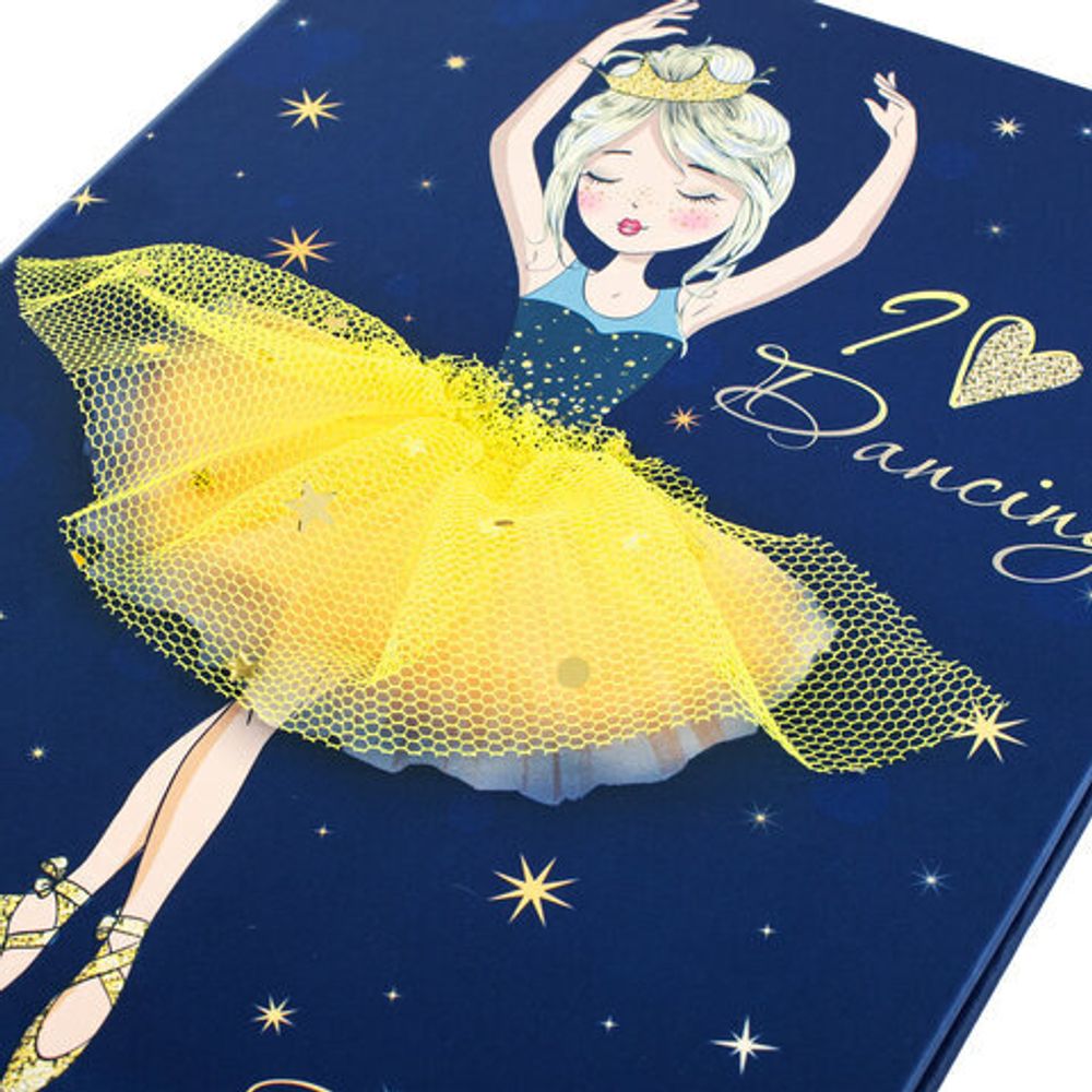 Дневник 1-4 класс 48 л., кожзам (твердая), 3D-элемент, ЮНЛАНДИЯ, "Балерина", 106209