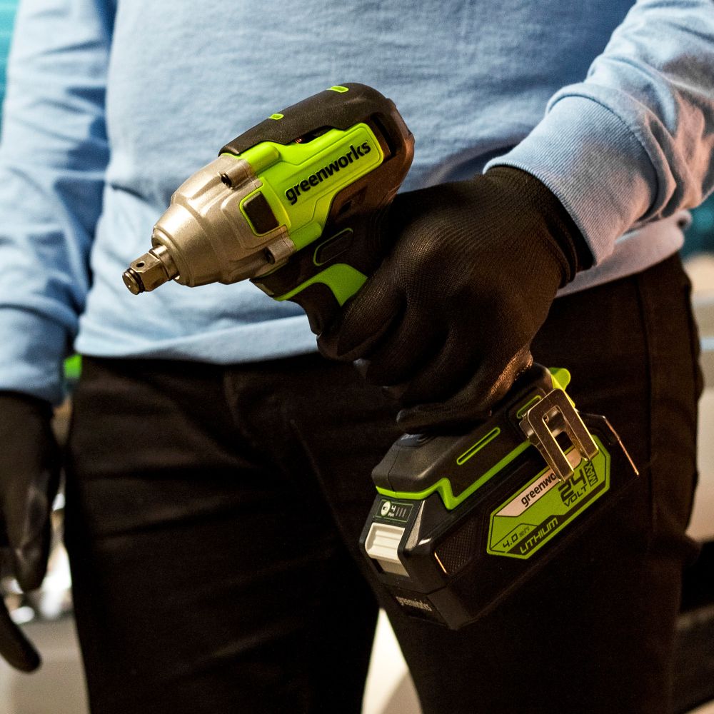 Гайковерт ударный Greenworks 24v GD24IW400,3802907 без АКБ и ЗУ