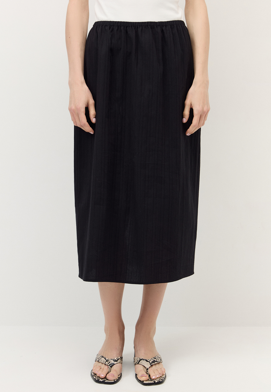 Юбка на резинке из фактурного хлопка