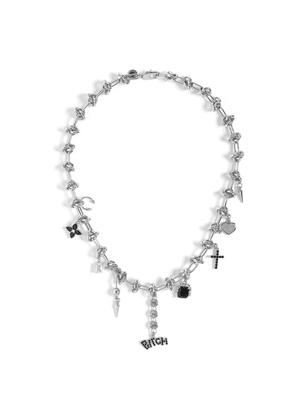 Колье "Bitch" Silver