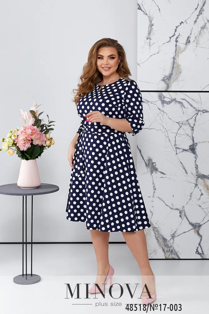 Платье 17-003-Синий горох Minova