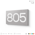 Номер на дверь 805, табличка на дверь для офиса, квартиры, кабинета, аудитории, склада, серая 120х70 мм, Айдентика Технолоджи