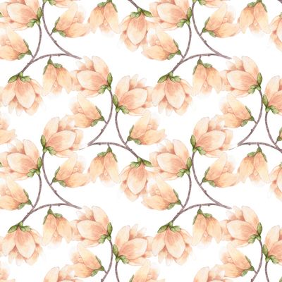 Геометрический узор с магнолией