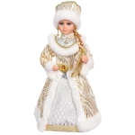 Снегурочка музыкальная «Золотое руно» 40 см (золотая шубка)