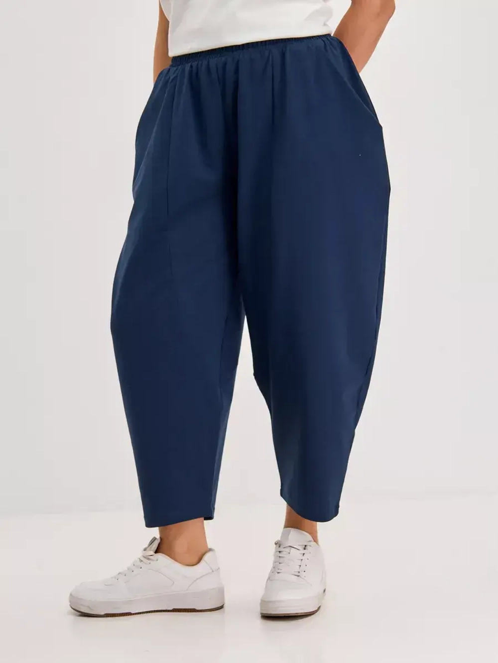 Штаны бананы оверсайз широкие индиго