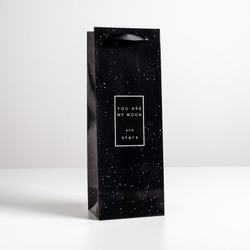 Пакет под бутылку "You are my moon", 13 х 10 х 36 см