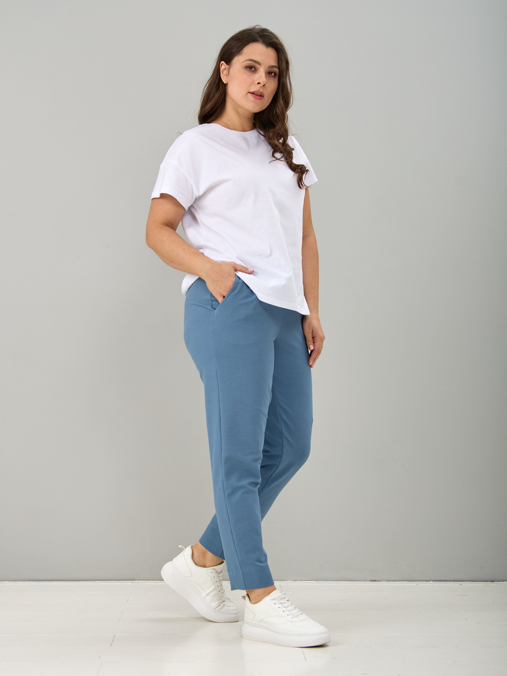 Брюки Бдж-129/джинс-морволна