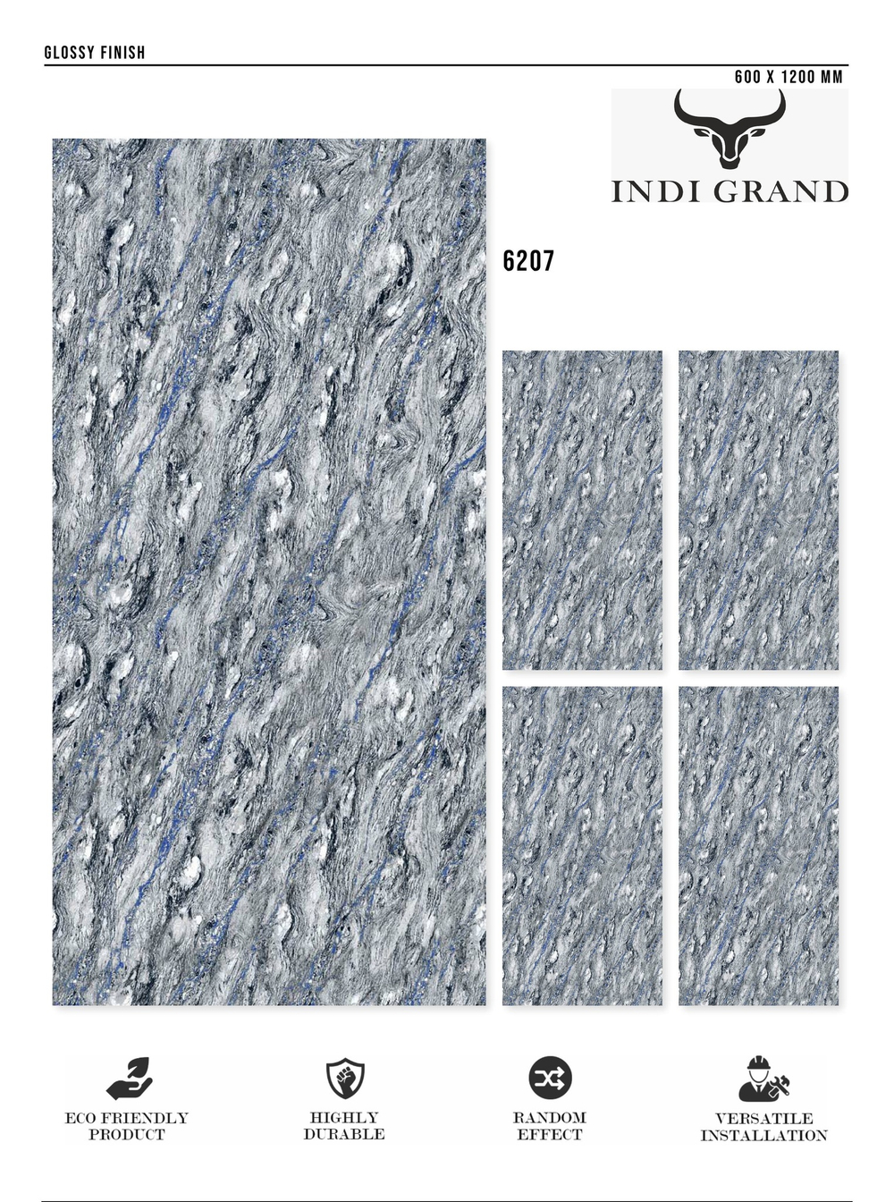 Керамогранит glossy №3 60х120, 6207
