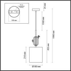 Подвесной светильник ODEON LIGHT 5425/1 CACTUS