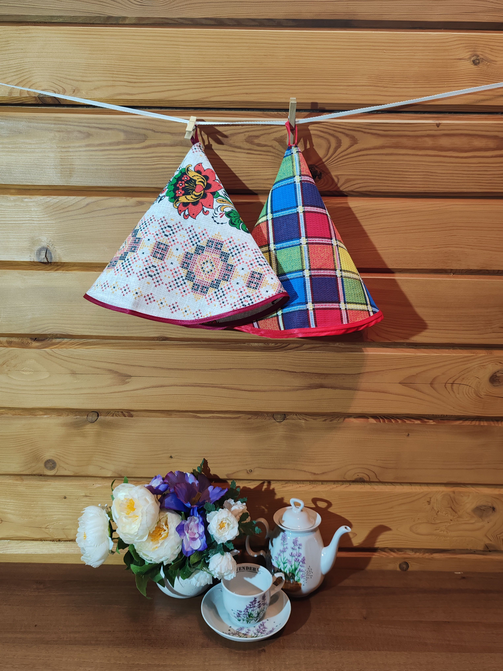 Полотенце кухонное, круглое, 2 шт, вафельное полотно