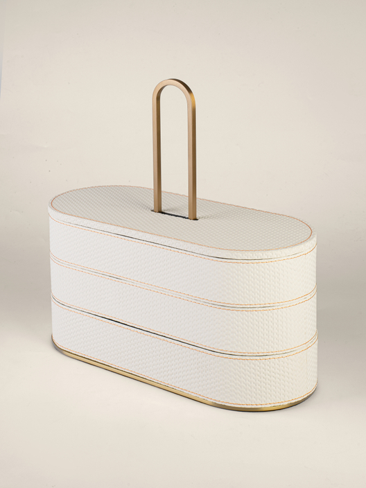 Шкатулка  Трансформер овальная Белая