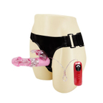 Страпон-ротатор со стимуляцией клитора - 18 см. (Цвет: розовый)