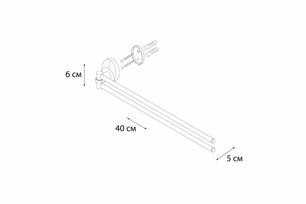 "EUROPA" Полотенцедержатель рога 2-ой FX-21802A (к/к 10)
