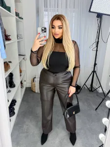 Брюки кожаные УК-379 Фабрика Моды